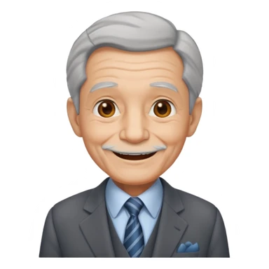 smiling old man in a suit sticker