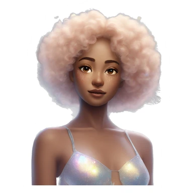 Holographic angel flying with huge wings glitter freckles ethereal sticker