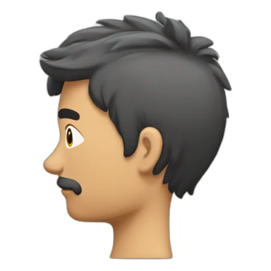 muj con cabello castaño por los hombros con flequillo lacio. Tiene una computadora. sticker