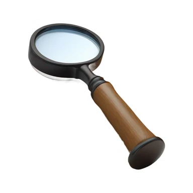 magnifying glass and computer sticker