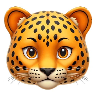 exotic leopard character, spotted fur, cute fierce face, 3D cartoon, mobile game icon style, clean background, no text, no watermark
 sticker
