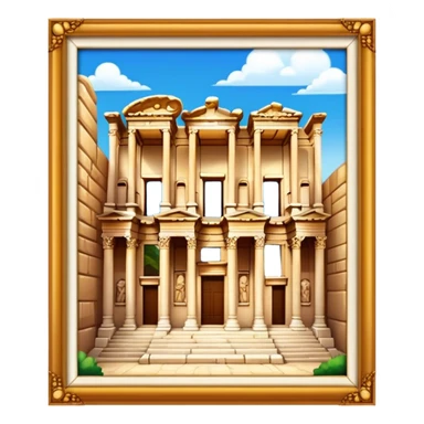 Cinematic Realistic The Library of Celsus Emoji sticker