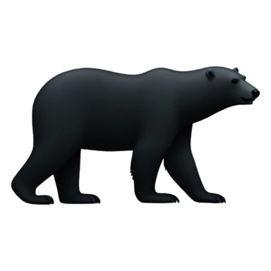 Polar bear blacked out  sticker
