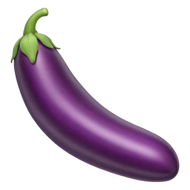 very long eggplant with an x sticker