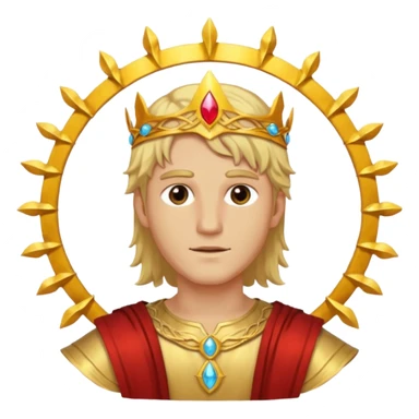 Sun Prince – sun circlet + gold tunic,Golden Princes. sticker