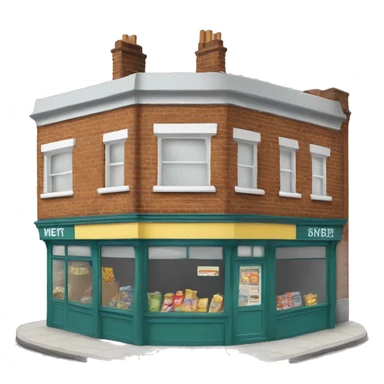 corner shop in london sticker