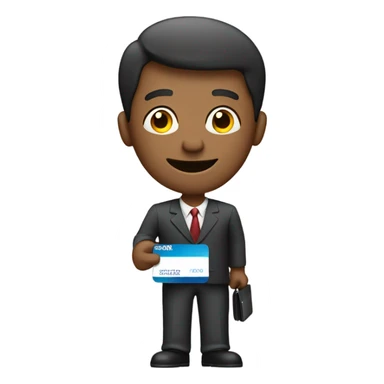 guy holding a bankcard sticker