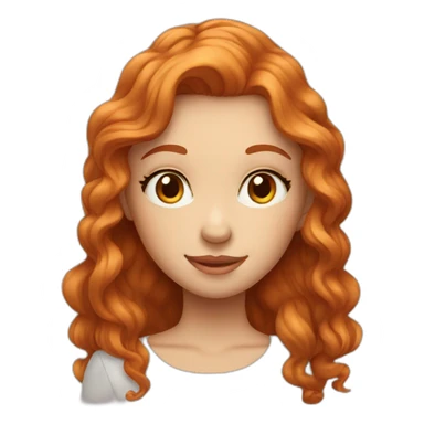 Beautiful sweet ginger girl with brown eyes sticker