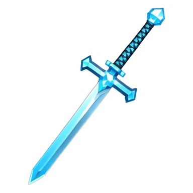 Minecraft diamond sword sticker