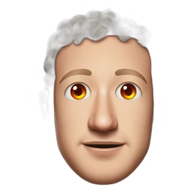 mark zuckerberg with fire eyes sticker