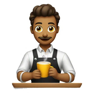 A barista duck making coffee sticker