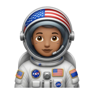 astronaut us flag sticker