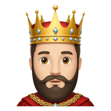King with crown and beared sticker