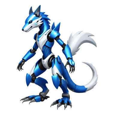 Modern Futuristic Vernid-Sergal-Protogen-Robot-species by LiLaiRa full body sticker