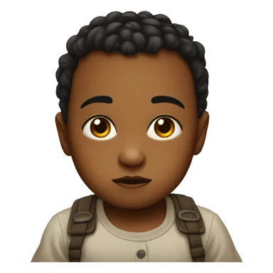 intense gaze of a baby sticker