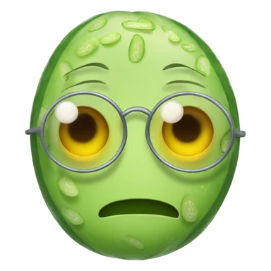 Emoji with cucumbers on eyes sticker