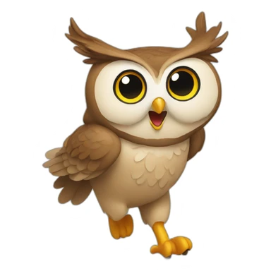 owl-running sticker
