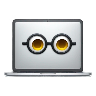 macbook with a monocle  sticker