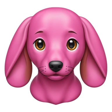 Perro salchicha completamente color rosa sticker