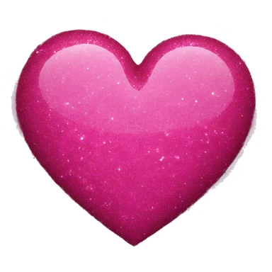 Deep pink glittery heart sticker