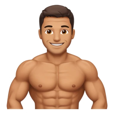 smug muscular shirtless colombian sticker