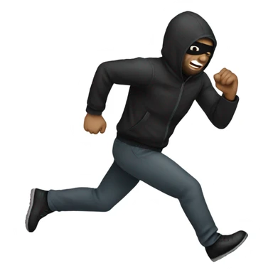 Robber running  sticker
