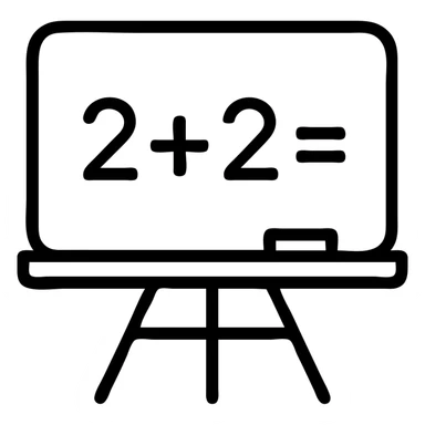 Icon school math classes  sticker
