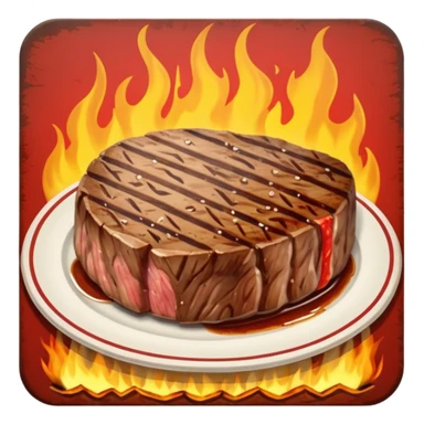 Retro Restaurant Sign steak sticker