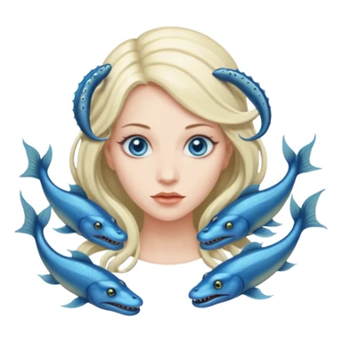 scylla a woman with six eel heads sticker