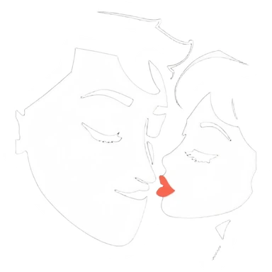 Russian and Mexican couple kissing sticker