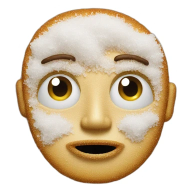 face made out of salt sticker