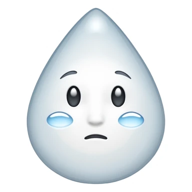 Big White tear drop sticker