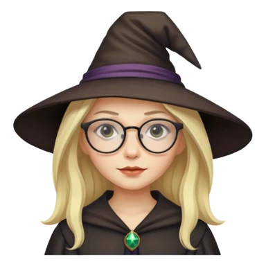 Ugly Blonde Witch with Glasses sticker