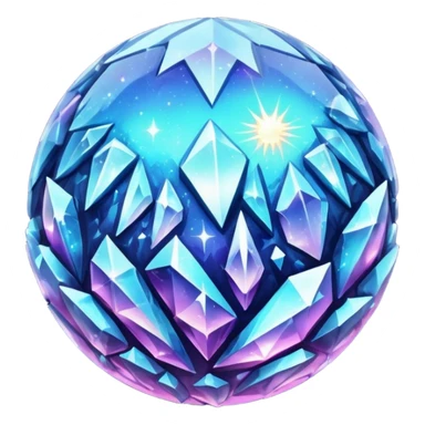 Crystal Planet – surface covered in glowing crystals sticker