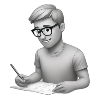 ux designer sketching a mobile app sticker
