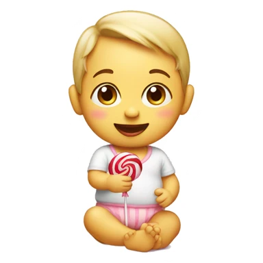 Baby with lollipop  sticker