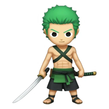 Roronoa zoro 3 sword sticker