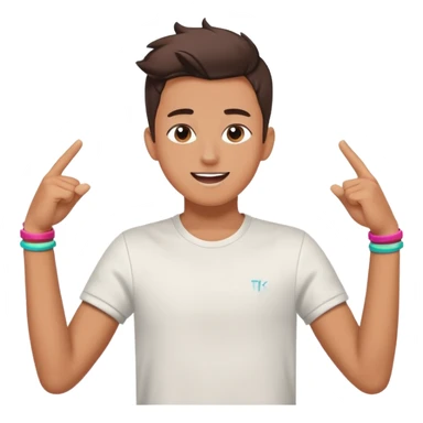 boy tiktok dance half body no tiktok logo sticker