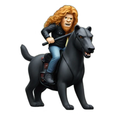 Dave Mustaine ridding bear sticker