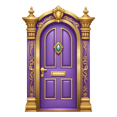 purple door gold frame sticker