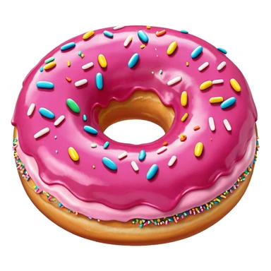 Donut with pink frosting  sticker