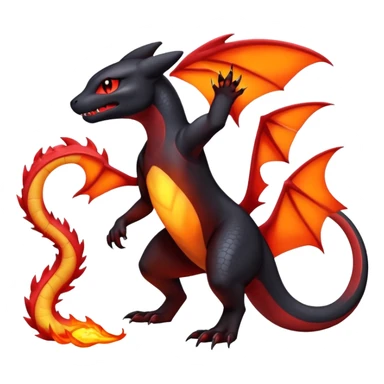Salandit-Umbreon-Charmeleon-Fakémon-hybrid-creature (full body)  sticker