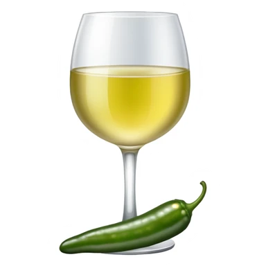White wine with jalapeño sticker