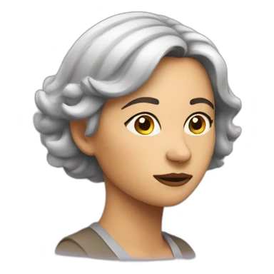 woman thinking sticker