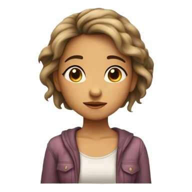 Embarrassed girl sticker