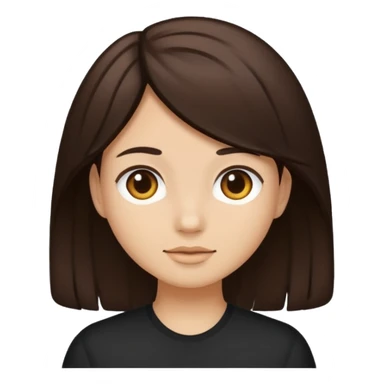 Dark brown hair, light skined sticker