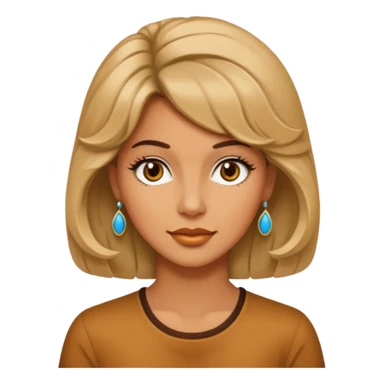 70s 80s single women with hair style  sticker