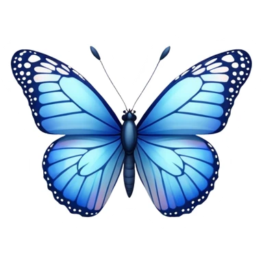 Blue monarch butterfly sticker