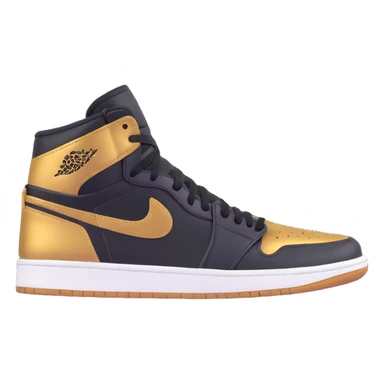 black and gold Jordan 1 sneaker sticker