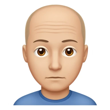 a stupid man with a very flat head sticker